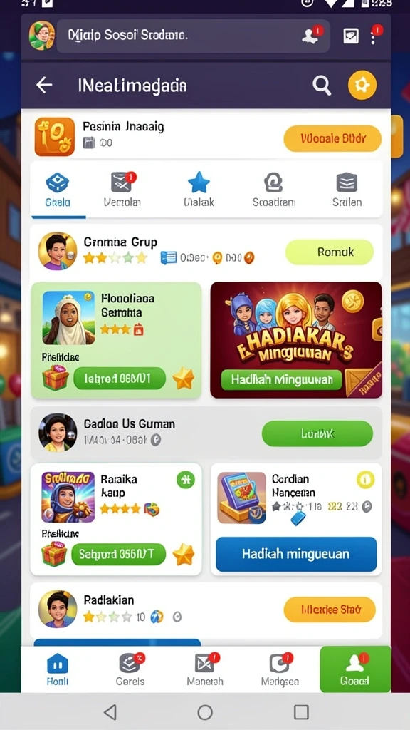 Tampilan awal game yang mencolok dan menarik.