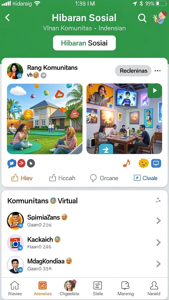 Tampilan antarmuka yang menarik dan modern.