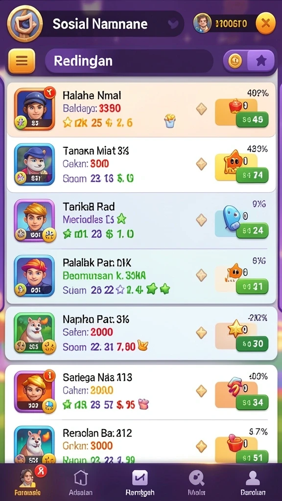Menu hadiah yang kaya dan menarik.