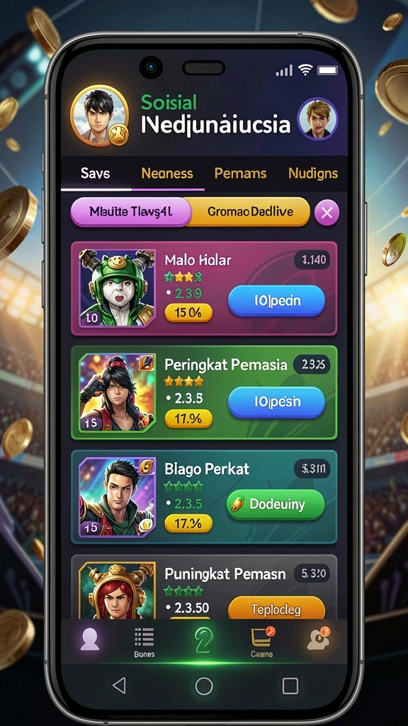 Fitur sosial untuk berkompetisi dengan teman.