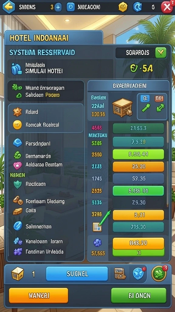 Pengaturan level yang menantang dan bervariasi.
