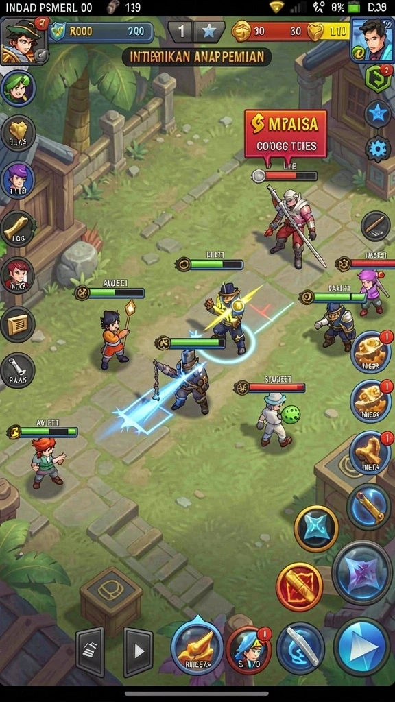 Ilustrasi gameplay yang mendebarkan dan penuh aksi.