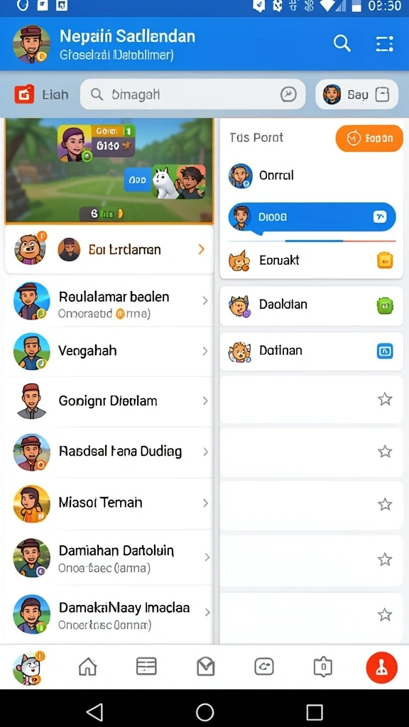 Karakter dengan desain unik dan beragam.