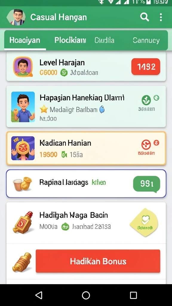 Variasi karakter yang bisa dipilih.