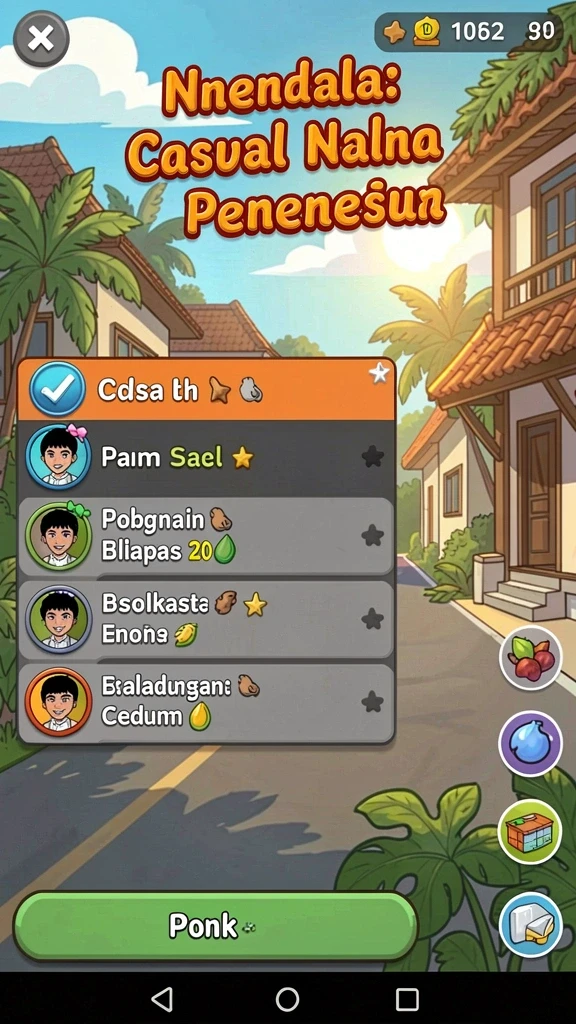 Tampilan level dengan desain grafis yang menawan.