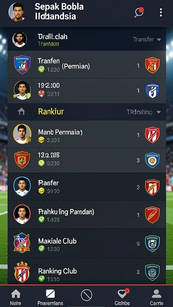 Tangkapan layar dari antarmuka permainan yang menarik.