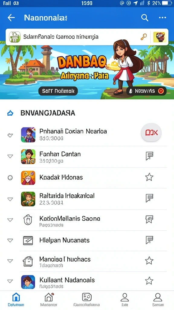 Tampilan awal permainan yang menarik dan ramah pengguna.