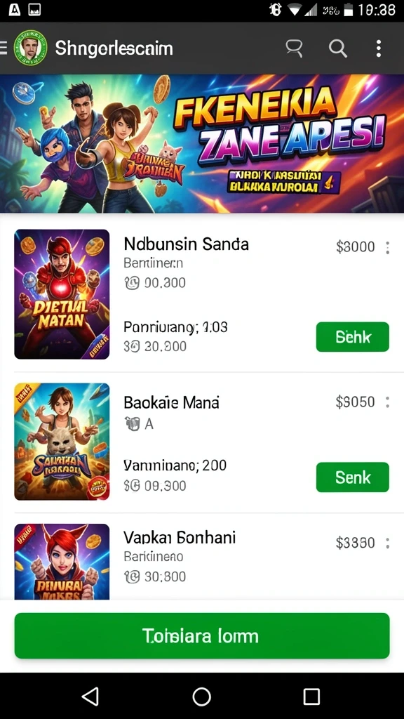 Tampilan awal yang menarik dan mudah navigasi.