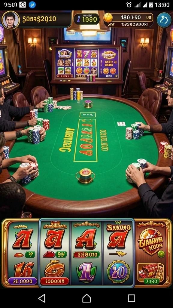 Menu permainan yang berisi berbagai pilihan slot.